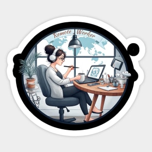 Work From Anywhere - Remote Worker Sticker